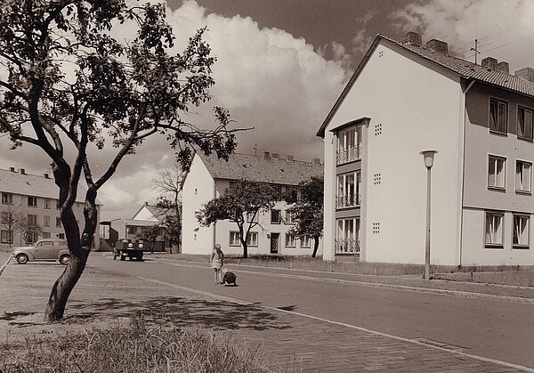 Siedlung Ohmstede Rennplatzstraße, 1960er Jahre. Bild Stadtmuseum Oldenburg.