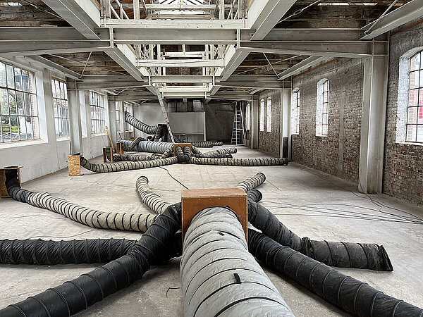 Sanierung der alten Maschinenhalle, 2024. Foto: Stadt Oldenburg 