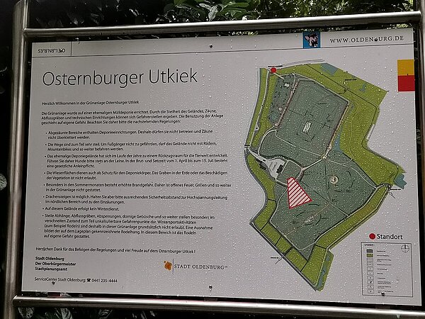 Orientierungstafel Utkiek, 2022. Bild: Stadtmuseum Oldenburg.
