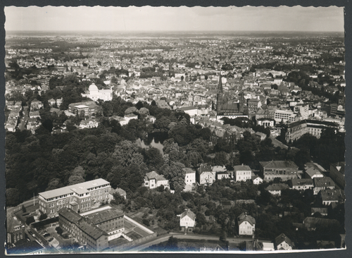 Luftbild Oldenburger Innenstadt mit JVA unten links, o.J. Foto: Stadtmuseum Oldenburg/H. Coldewey.