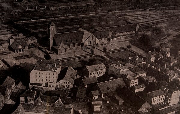 Luftbild vom Bahnhofsviertel um 1925. Bild: Stadtmuseum Oldenburg / Slg. Willy Schröder.