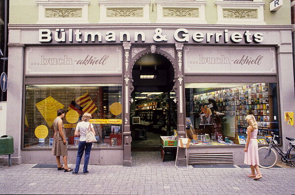 Die Buchhandlung Bültmann & Gerriets um 1980. Bild: Stadtmuseum Oldenburg.