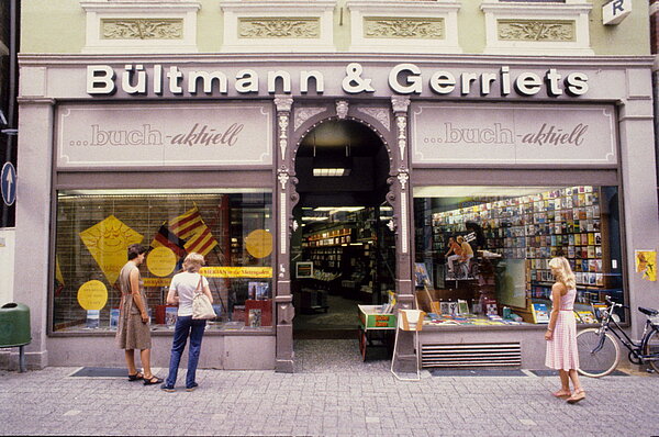 Die Buchhandlung Bültmann & Gerriets um 1980. © Stadtmuseum Oldenburg.