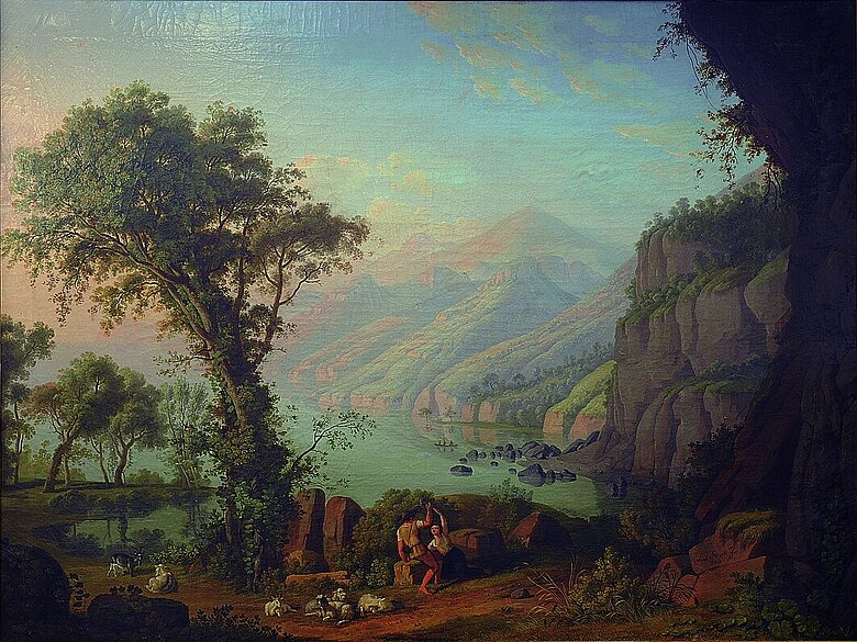 Ludwig Ph. Strack, Ideallandschaft mit Felsenküste, 1803, Stadtmuseum Oldenburg.