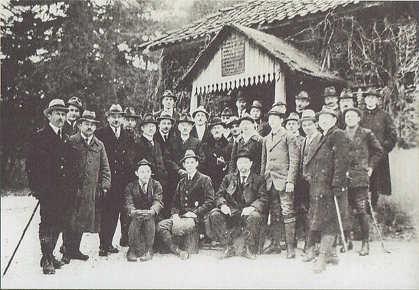 Eine Kohlfahrt der OTB-Vorturnschaft am 19.1.1922 nach Huntlosen. Leider gibt es keine frühere Abbildung einer Kohltour. Bild: OTB.