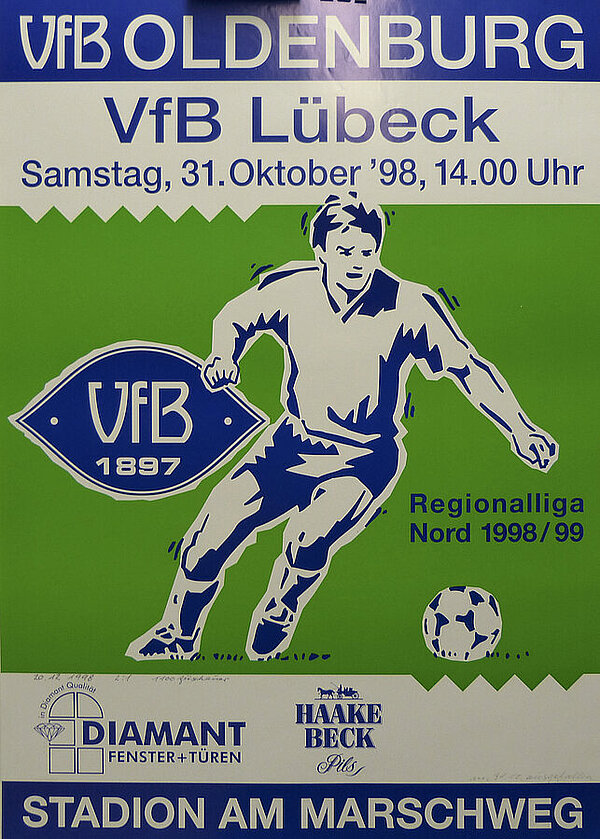 Poster der Mannschaft der Saison 1996/97. Foto: Stadtmuseum Oldenburg.