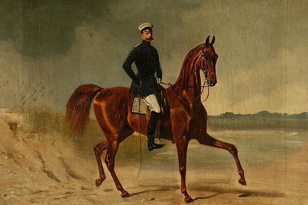 Friedrich Rumpf als Stallmeister des Großherzoglich-Oldenburgischen Marstalls in Hofreituniform. Um 1857. Bild: Stadtmuseum Oldenburg.